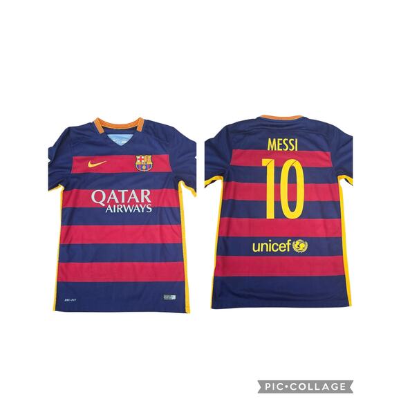 Nike FC Barcelona Messi #10 Jersey 2015 Authentic Dri-Fit Men's Size S - Picture 1 of 8